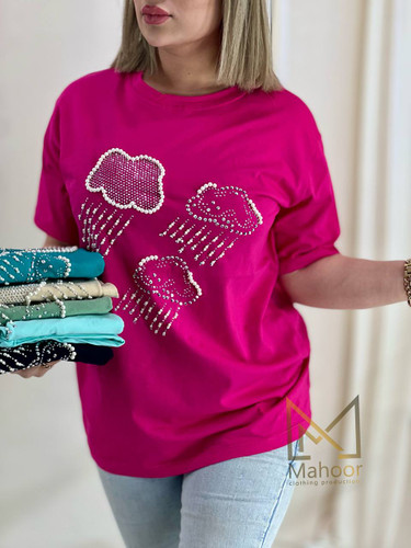 تیشرت نگین کاری