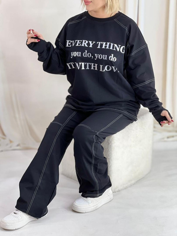 ست تکرنگ مشکی🖤